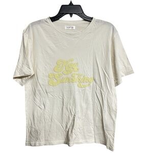 New Anine Bing Hey Sunshine Short Sleeve Graphic Shirt